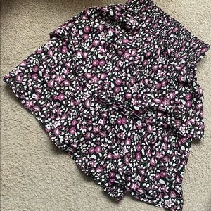 Layered flower print skirt